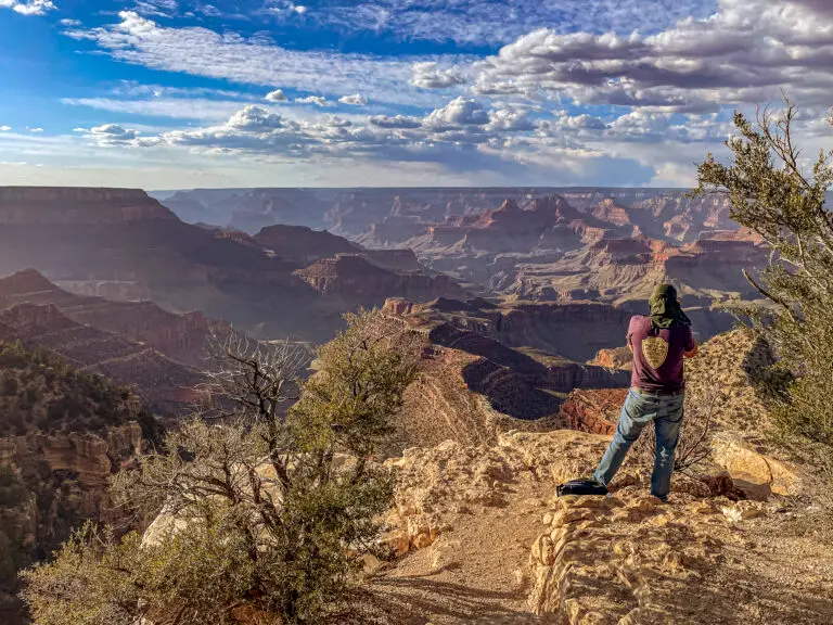 Rick capturing the daunting Grand Canyon